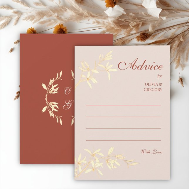 Cartão De Conselho Eterno Floral Rustic Wedding (Criador carregado)