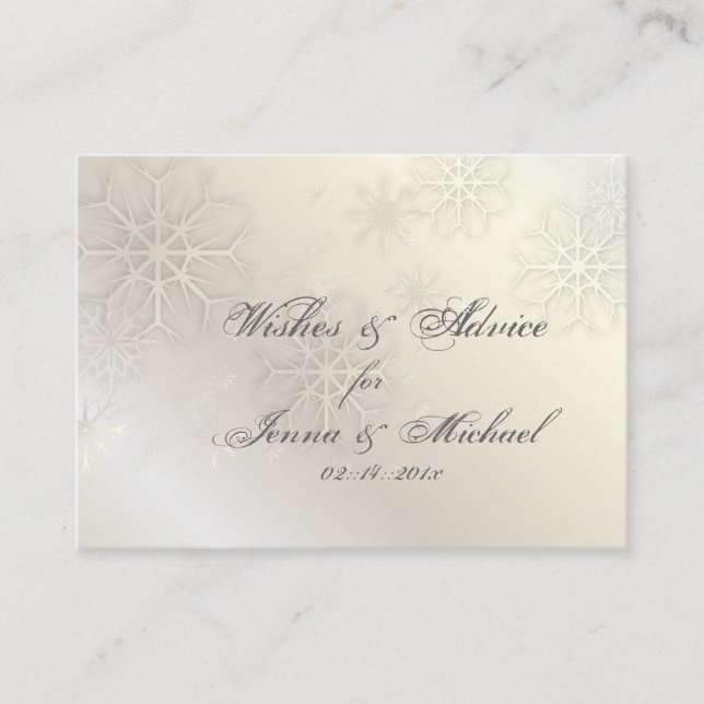 Cartão De Conselho Flocos de neve PixDezines Desejos + placas de cons (Frente)