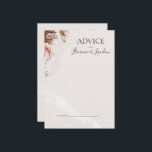 Cartão De Conselho Floral de Blush Moderno | Casamento por Aquarela<br><div class="desc">Este moderno floral de pincel | o cartão de conselho de casamento de aquarela é perfeito para seu elegante rosa de luxo de luxo, verde sábio, pincel de rosa. Design apresenta um quadro de folha de ouro ou buquê com pérola vermelha rústica de primavera de pêssego, uma flor típica de...</div>