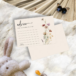 Cartão de Conselho Floral para Chá de Bebê