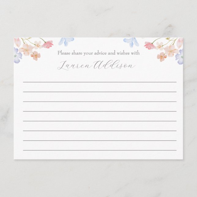 Cartão De Conselho Flores rosa Belas Belas Barras de Aconselhamento F (Frente)