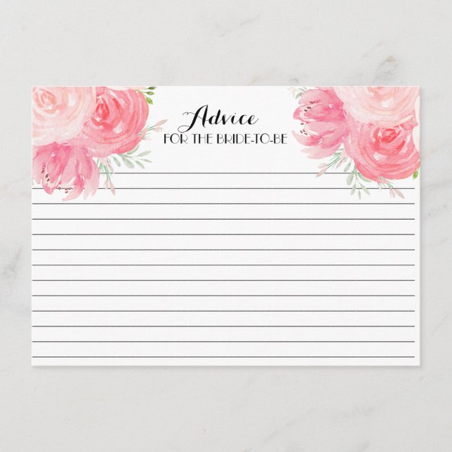 Cartão De Conselho Flores rosa Belas Belas Barras de Aconselhamento F (Frente)