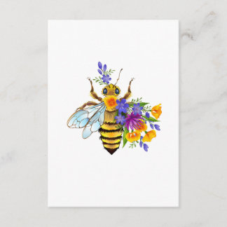 Cartão De Conselho Flower bee with wild plants