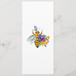 Cartão De Conselho Flower bee with wild plants