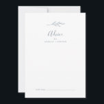 Cartão De Conselho Folha mínima | Casamento de Dusty Blue<br><div class="desc">Este cartão de conselho de casamento azul empoeirado é perfeito para um casamento elegante e pode ser usado para qualquer evento. A design apresenta uma simples silhueta verde em azul-ardósia com estilo clássico minimalista. Esses cartões de aviso podem ser usados como alternativo de guia para uma recepção de casamento, chá...</div>