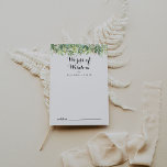 Cartão De Conselho Folhagem Botânica Verde Palavras de Sabedoria<br><div class="desc">Este cartão de conselho de folhagem botânica verde é perfeito para um casamento simples. Esta bela design de aquarela apresenta folhagem verde botânica. Estas cartas são perfeitas para um casamento, chá de panela, chá de fraldas, festa de formatura e muito mais. Personalize as cartas com os nomes da noiva e...</div>