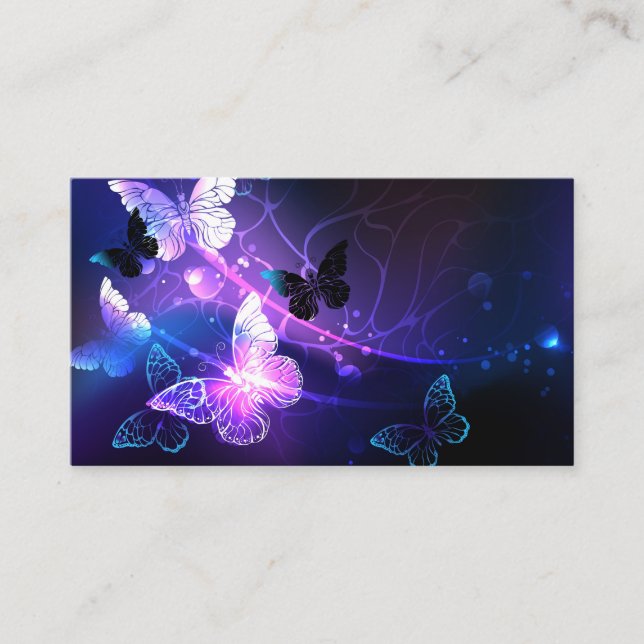 Cartão De Conselho Fundo com Borboletas Noturnas (Frente)
