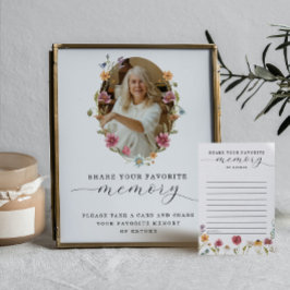 Cartão De Conselho Funeral Wildflower Compartilha um Sinal de Memória