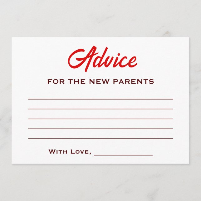 Cartão De Conselho Garota Cereja No Chá de fraldas Superior Arco Verm (Frente)