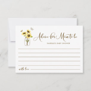 Cartão De Conselho Girassóis em Mason Jar Bem Deseja que a mãe seja