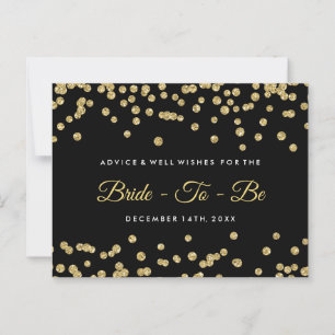 Cartão De Conselho Glitter Dourado Confetti Negra Aconselhamento Brid