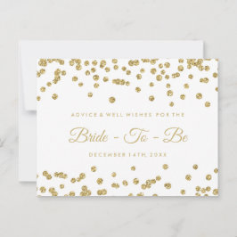 Cartão De Conselho Glitter Dourado Confetti White Bridal Advogada