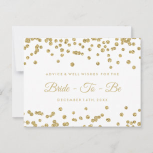 Cartão De Conselho Glitter Dourado Confetti White Bridal Advogada