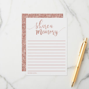 Cartão De Conselho Glitter Dourado Elegante Rosa Compartilha Uma Plac