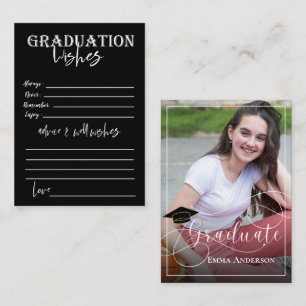Cartão De Conselho Graduação de fotos em branco e preto 2025 do forma