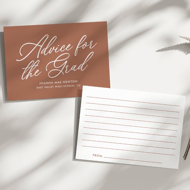 Cartão De Conselho Graduação de Script Moderno da Tendy (Criador carregado)