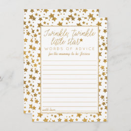 Cartão De Conselho Grelha, Grelha, Pequeno Chá de fraldas de Estrela