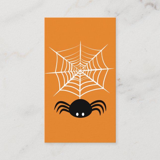 Cartão De Conselho Halloween Spider Web (Frente)