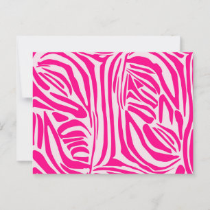 Cartão De Conselho Impressão zebra rosa