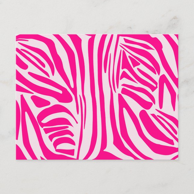 Cartão De Conselho Impressão zebra rosa (Frente)