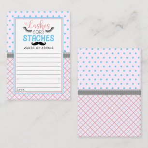 Cartão De Conselho "Lashes Or Staches" Partido Moderno da Revelação d