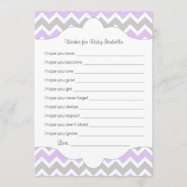 Cartão De Conselho Lavanda deseja a ideia de bebê/chá de fraldas