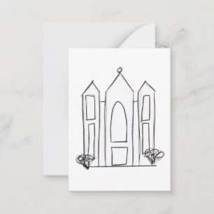 Cartão De Conselho LDS Salt Lake City Temple simples mormon moderno