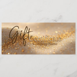 Cartão De Conselho Luxury Glitter Gold Abstract Gift Certificate
