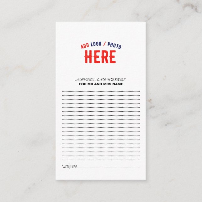 CARTÃO DE CONSELHO MARCA VERIFICADA BRANCA PERSONALIZÁVEL MODERNA (Frente)