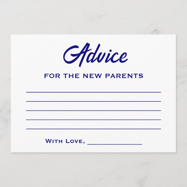 Cartão De Conselho Marinho Azul Anchor Branco Ahoy É Um Chá de fralda (Frente)