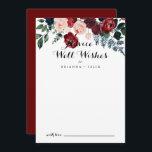 Cartão De Conselho Marinho Rosa Brilhante Casamento Floral Bem Desejo<br><div class="desc">Este cartão de conselhos de desejos de casamento floral, cor-de-rosa, é perfeito para um casamento russo. O design apresenta cor-de-água rosa, pincel, marinho, colheres azuis e burgundy, rosas com folhagem verde que se juntam perfeitamente em buquês elegantes. Estas cartas são perfeitas para um casamento, chá de panela, chá de fraldas,...</div>