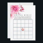 Cartão De Conselho Marsala - Borgonha e Blush Autumn Bridal Bingo<br><div class="desc">Borgonha e borrão cor-de-rosa queda aquarela cartões bingo de chá de panela floral com dahlias e folhagem do outono.</div>