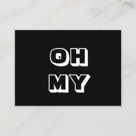 Cartão De Conselho Meu Deus, meu Deus, carta branca preta