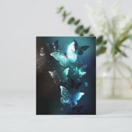 Cartão De Conselho Mint Night Butterflies