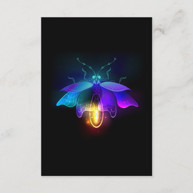 Cartão De Conselho Neon Firefly a preto (Frente)