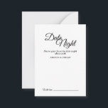 Cartão De Conselho Noite Simples de Caligrafia Preta e Branca<br><div class="desc">Este simples cartão noturno de caligrafia branca e negra traz um luxo elegante mas moderno a um casamento minimalista e mais tradicional ou formal. A caligrafia casual permite um sentimento antigo,  enquanto o design neutro de classe pode ser combinado com quaisquer aspectos únicos da celebração do casamento.</div>