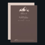 Cartão De Conselho O Casamento De Terra De Montanha Limpa Bem Deseja<br><div class="desc">Este cartão de boas intenções de casamento da montanha é perfeito para um casamento rústico. O design apresenta uma coloração aquática idílica, montanha bege. Estas cartas são perfeitas para um casamento, chá de panela, chá de fraldas, festa de formatura e muito mais. Personalize as cartas com os nomes da noiva...</div>