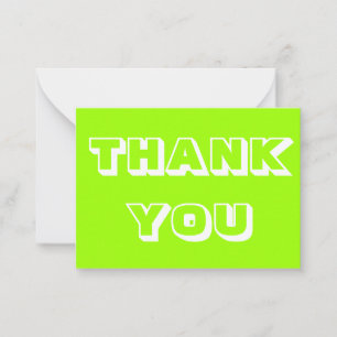 Cartão De Conselho Obrigados, obrigado, carta branca verde