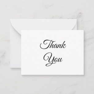 Cartão De Conselho Obrigados, obrigado, elegante branco preto