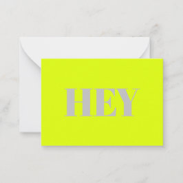 Cartão De Conselho Olá, Olá, cinza verde neon chartreuse