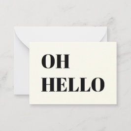 Cartão De Conselho Olá, Olá, Ei, marfim preto