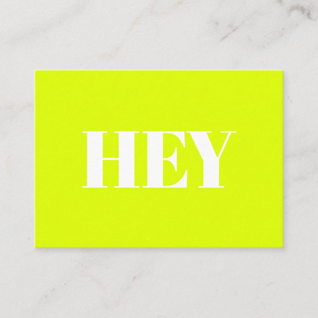 Cartão De Conselho Olá, Olá, neon chartreuse verde branco (Frente)