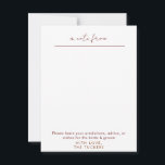 Cartão De Conselho Our Wedding Time Capsule<br><div class="desc">Your guests will be instructed to write you a note for the anniversary that matches their table number. For example,  table 8 will write you a note that you will wait to open until your 8th wedding anniversary</div>