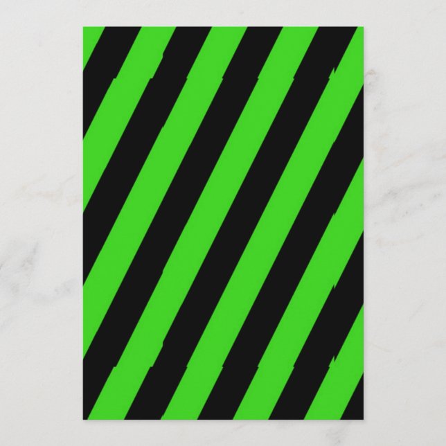Cartão De Conselho Padrão de faixas diagonais verdes e pretas (Frente)