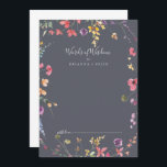 Cartão De Conselho Palavras Clássicas de Casamento Selvagem de Sabedo<br><div class="desc">Este clássico e azul de casamento selvagem do cartão de conselho de sabedoria é perfeito para um casamento rústico. A design apresenta flores silvestres brancas, amarelas, roxas e brancas com folhagem em fundo de rosa e aquarela verde. Estas cartas são perfeitas para um casamento, chá de panela, chá de fraldas,...</div>