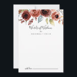 Cartão De Conselho Palavras de primavera Elegante de Casamento Floral<br><div class="desc">Este primavera elegante cartão de conselho floral de sabedoria é perfeito para um casamento simples. A design apresenta flores lindas, pintadas à mão, cor-de-rosa, esbranquiçadas, vermelhas, azuis e arrojadas, juntamente com folhagem verde. Estas cartas são perfeitas para um casamento, chá de panela, chá de fraldas, festa de formatura e muito...</div>
