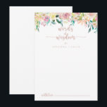 Cartão De Conselho Palavras de rosa Primavera Floral de Sabedoria<br><div class="desc">Este cartão de conselho floral de primavera rosa de ouro é perfeito para um casamento rústico. A design apresenta uma riqueza de peões coloridos e folhagem verde, lindamente amontoada em buquês charmosos, inspirando beleza natural. Estas cartas são perfeitas para um casamento, chá de panela, chá de fraldas, festa de formatura...</div>