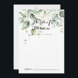 Cartão De Conselho Palavras de Sabedoria sobre Casamento Verde Dourad<br><div class="desc">Este elegante cartão de conselho de casamento verde-ouro de sabedoria é perfeito para um casamento moderno. A design apresenta ouro desenhado à mão e folhas de eucalipto verdes botânicas, inspirando beleza artística. Estas cartas são perfeitas para um casamento, chá de panela, chá de fraldas, festa de formatura e muito mais....</div>