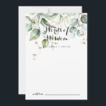 Cartão De Conselho Palavras de Sabedoria sobre Casamento Verde Dourad<br><div class="desc">Este elegante cartão de conselho de casamento verde-ouro de sabedoria é perfeito para um casamento moderno. A design apresenta ouro desenhado à mão e folhas de eucalipto verdes botânicas, inspirando beleza artística. Estas cartas são perfeitas para um casamento, chá de panela, chá de fraldas, festa de formatura e muito mais....</div>