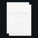 Cartão De Conselho Palavras Douradas de Casamento da Caligrafia Idíli<br><div class="desc">Esta caligrafia idílica de ouro, palavras de casamento de um cartão de conselho de sabedoria é perfeita para um casamento rústico. O design simples e elegante apresenta a tipografia clássica e de rico em ouro. Estas cartas são perfeitas para um casamento, chá de panela, chá de fraldas, festa de formatura...</div>
